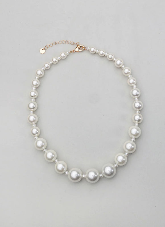 Bead short necklace, BOW19
