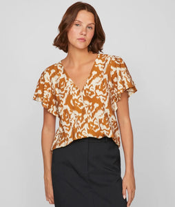 ViKomma s/s v-neck top, Vila