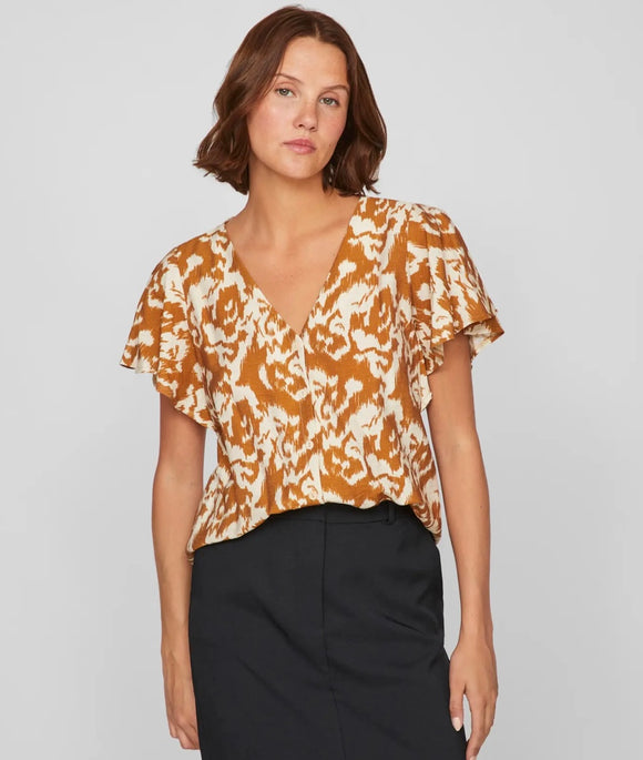 ViKomma s/s v-neck top, Vila
