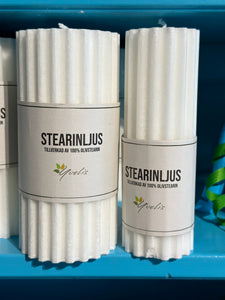 Stearinljus räfflat, Yvelis