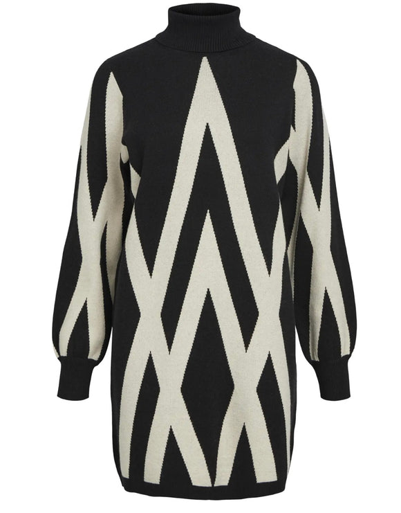 Ray rollneck knit dress, Object