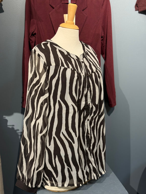 Printed chiffon blouse, Street One