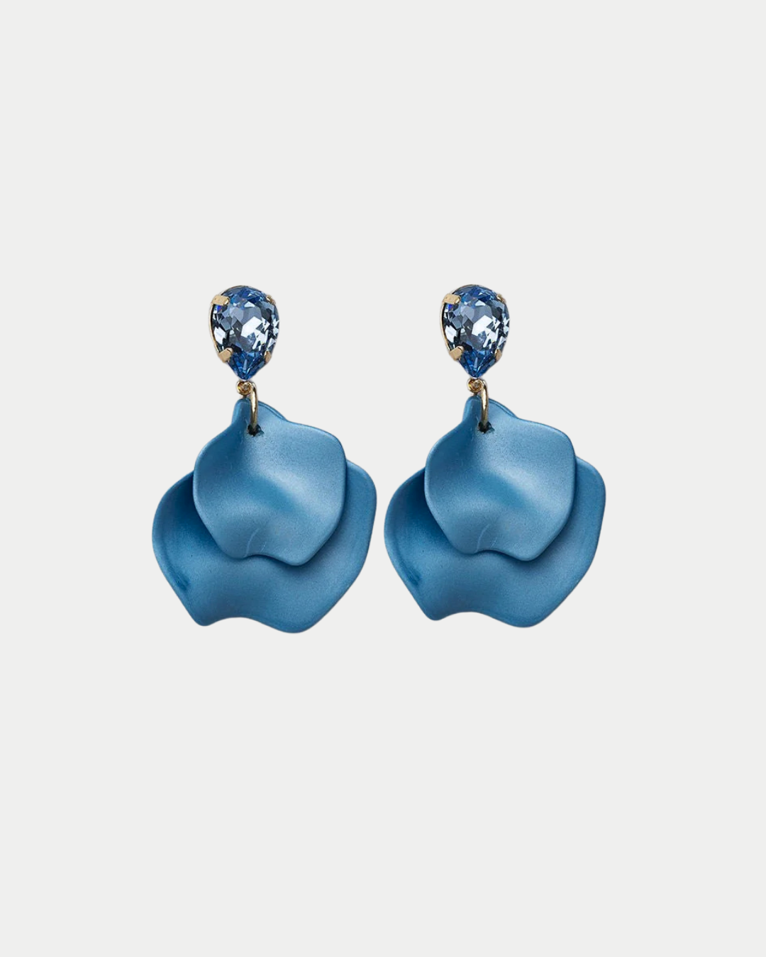 Leaf earring w. stone, BOW19