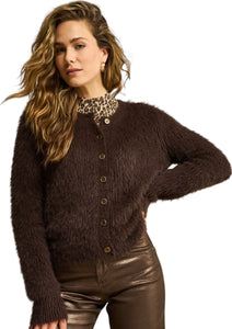 Fuzzy cardigan, Red Button