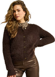 Fuzzy cardigan, Red Button