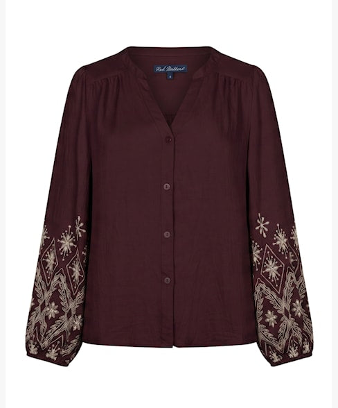 Embroidery Blus – Red Button