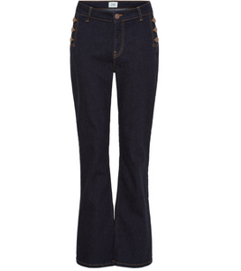 Como flare button jeans, Isay