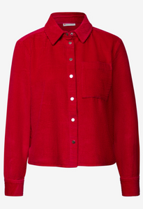 Corduroy shirtcollar blouse, Street One