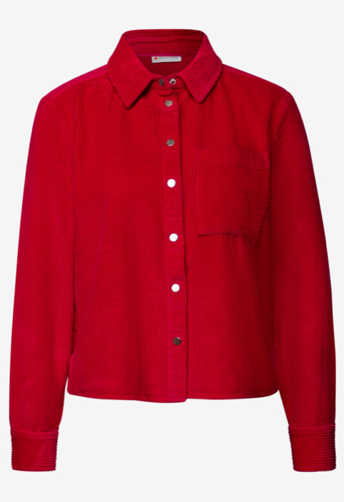 Corduroy shirtcollar blouse, Street One